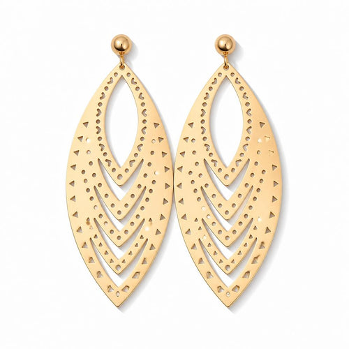 Boucles d'oreilles doré chic