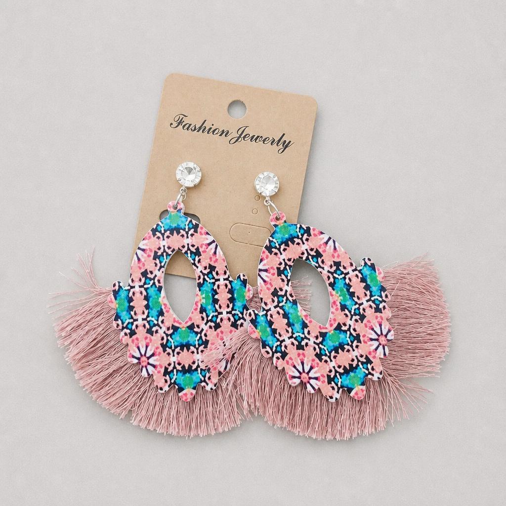 Boucles d'oreilles rose
