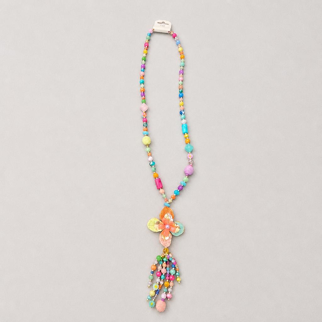 Collier fleur multicolor