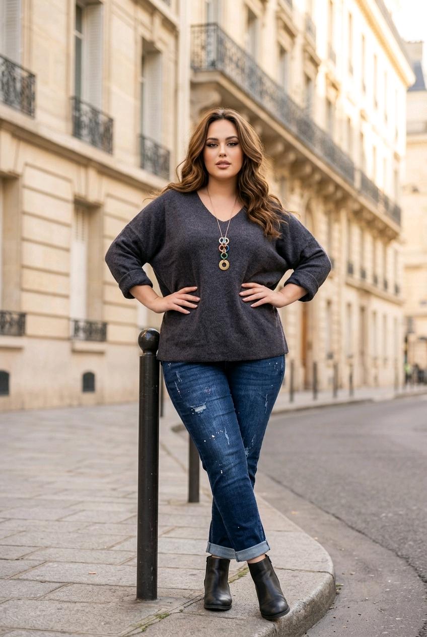 Joli pull avec son collier