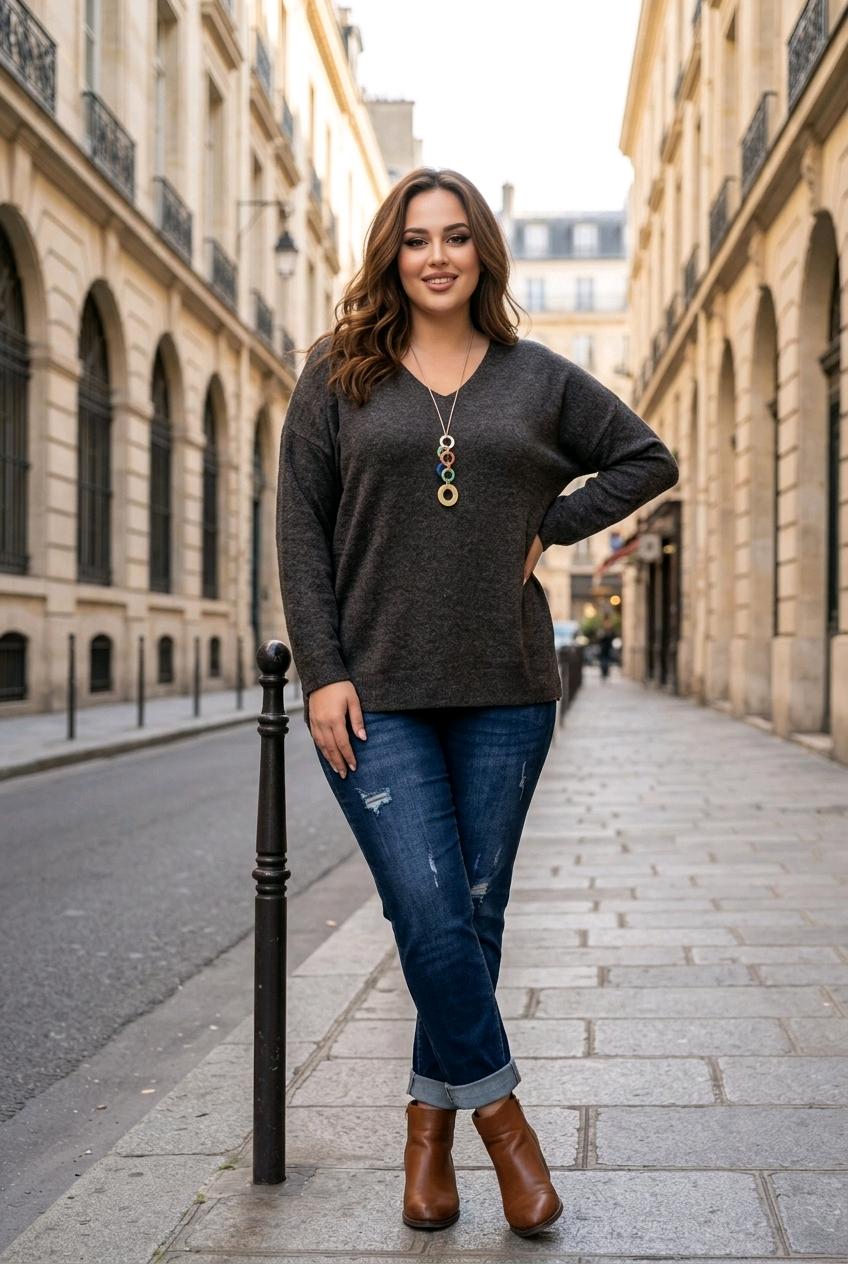 Joli pull avec son collier