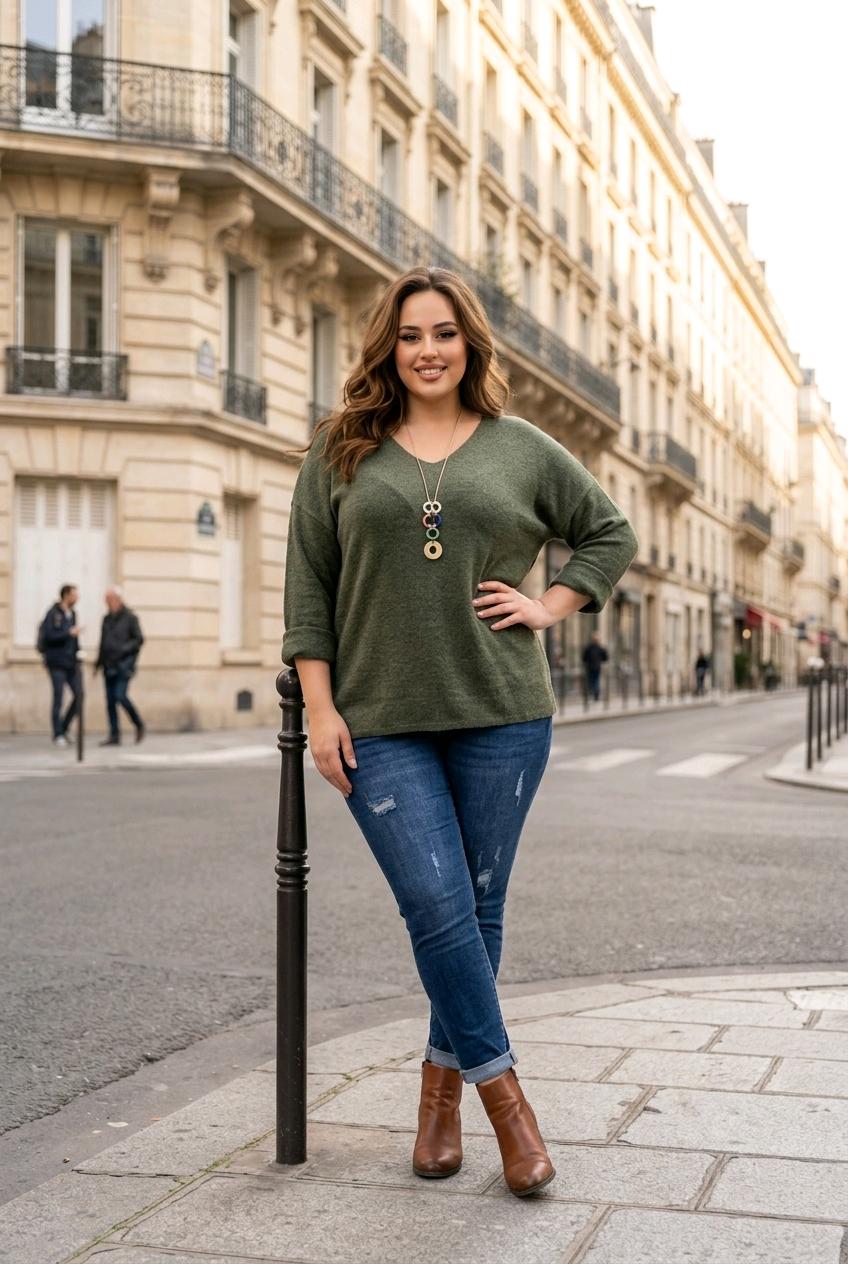 Joli pull avec son collier