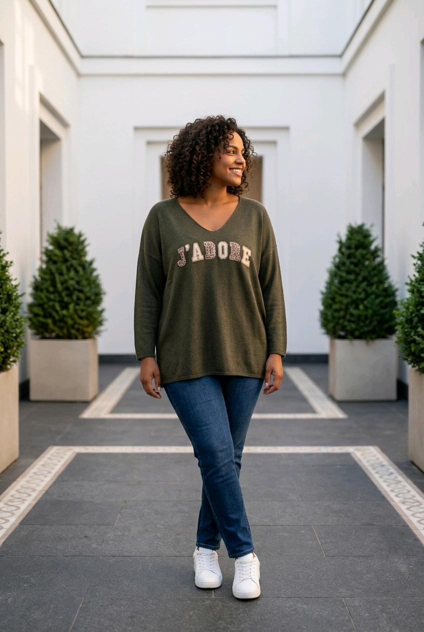 Petit pull J' ADORE