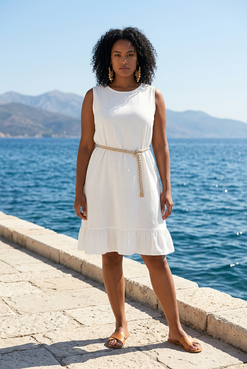 Robe avec ceinture