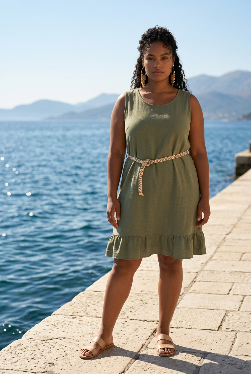 Robe avec ceinture